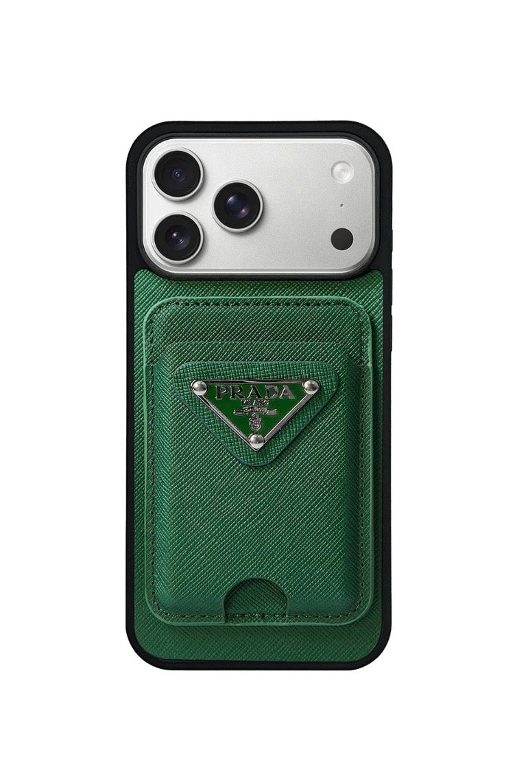 Luxury MagSafe Black Wallet Case for iPhone 13–17