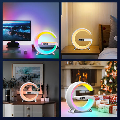 Ultimate RGB Night Light: All-in-One Charger, Speaker, and Alarm