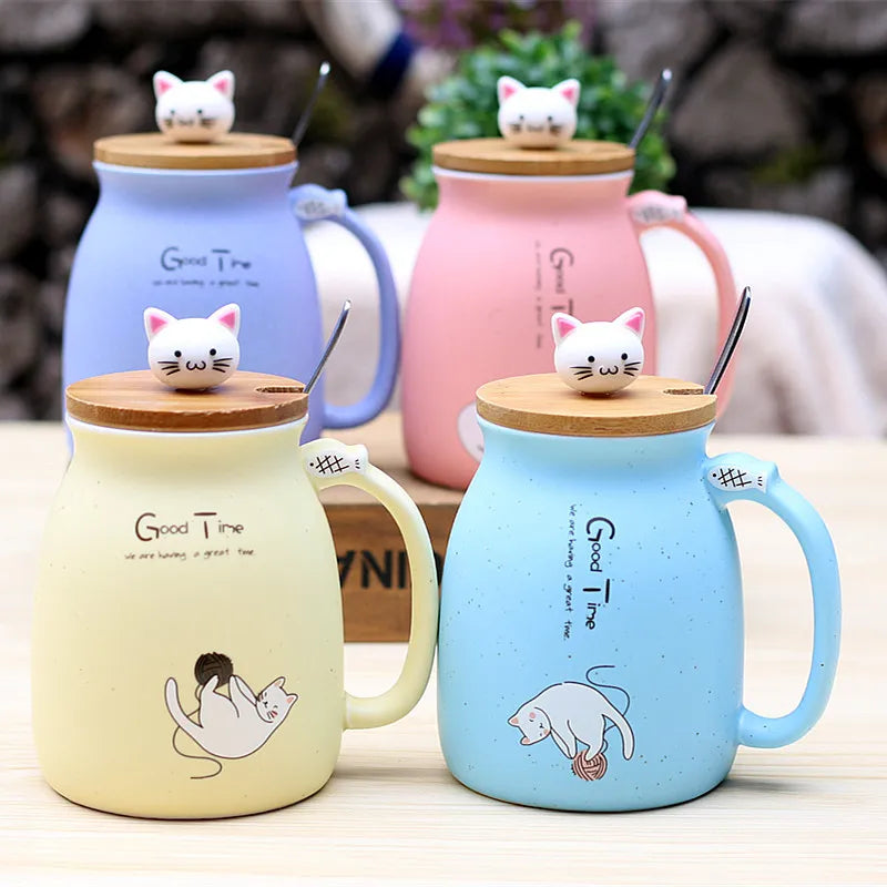 Kitten Cuppa:Heat-Resistant Cat Mug with Lid