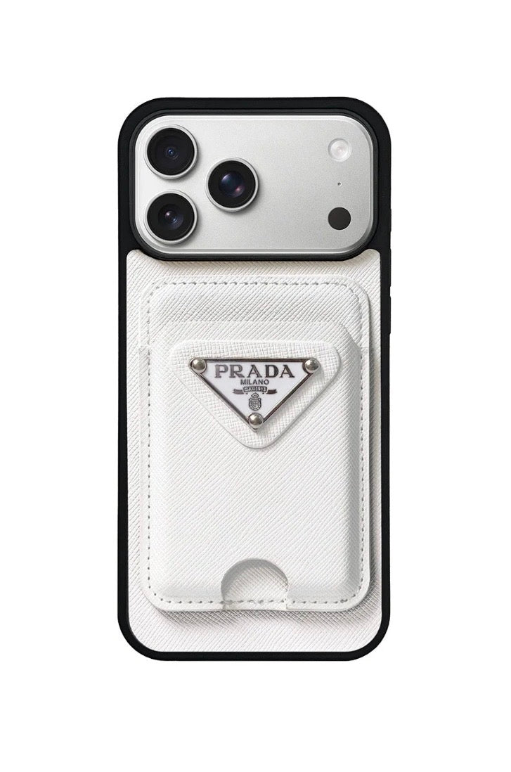 Luxury MagSafe Black Wallet Case for iPhone 13–17