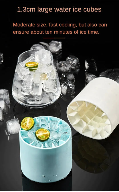 Silicone Ice Bucket Cup - Perfectly-Shaped Ice Cubes With Our Easy-Release Silicone Ice Cube Bucket Cup Mold