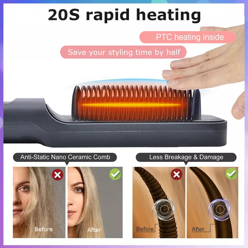 Ionic Hair Styler: The Ultimate Anti-Scald Straightening Comb