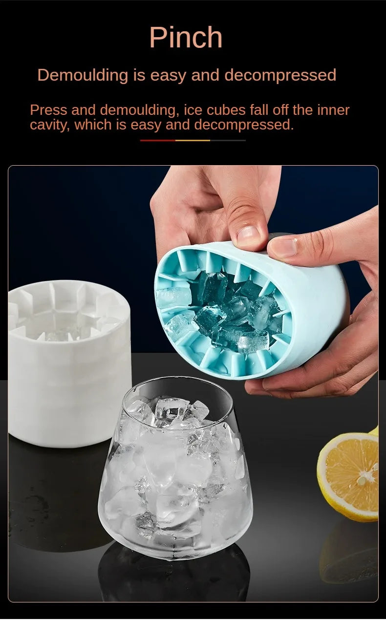 Silicone Ice Bucket Cup - Perfectly-Shaped Ice Cubes With Our Easy-Release Silicone Ice Cube Bucket Cup Mold