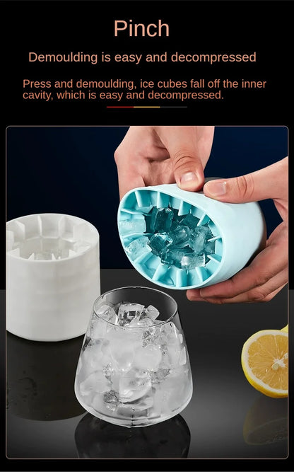 Silicone Ice Bucket Cup - Perfectly-Shaped Ice Cubes With Our Easy-Release Silicone Ice Cube Bucket Cup Mold