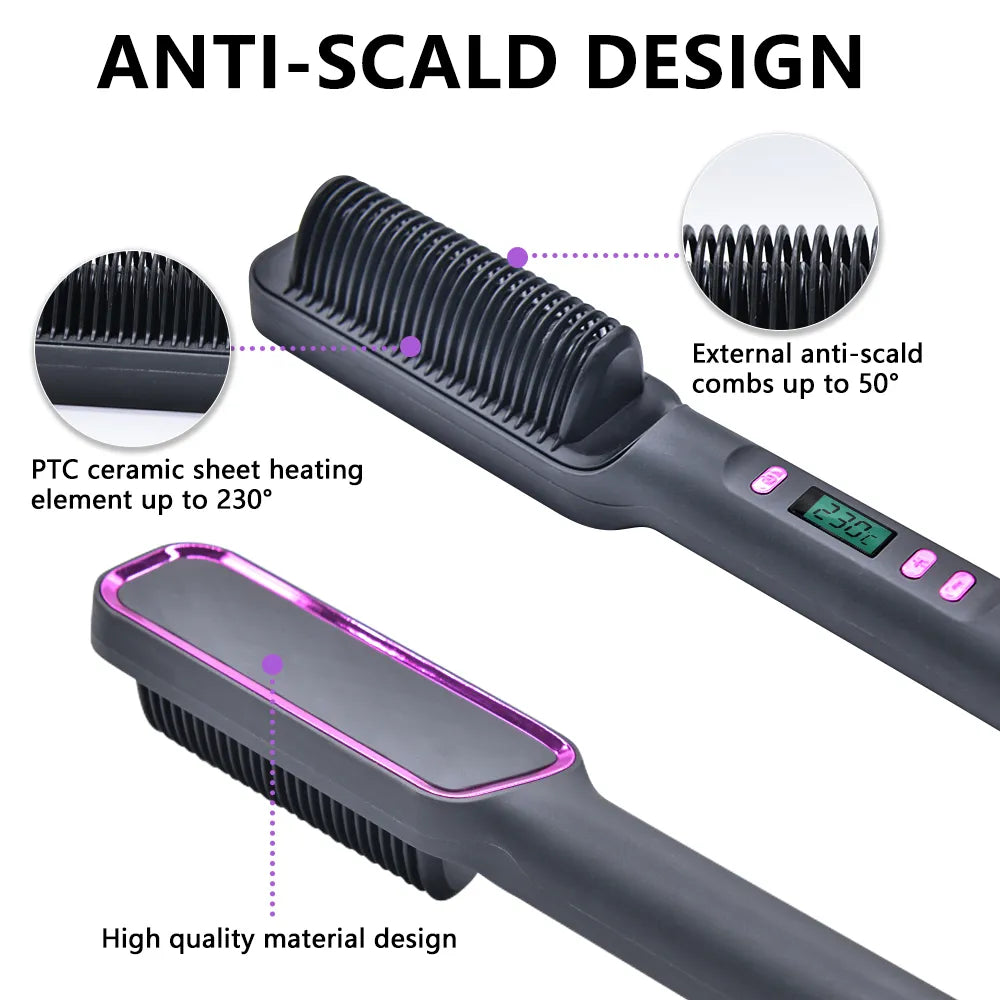 Ionic Hair Styler: The Ultimate Anti-Scald Straightening Comb