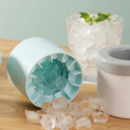 Silicone Ice Bucket Cup - Perfectly-Shaped Ice Cubes With Our Easy-Release Silicone Ice Cube Bucket Cup Mold