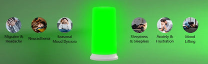 Experience relief with the iBoost Green Light Therapy Lamp for Migraines, Headaches, Insomnia, Anxiety, Light Sensitivity and many more!