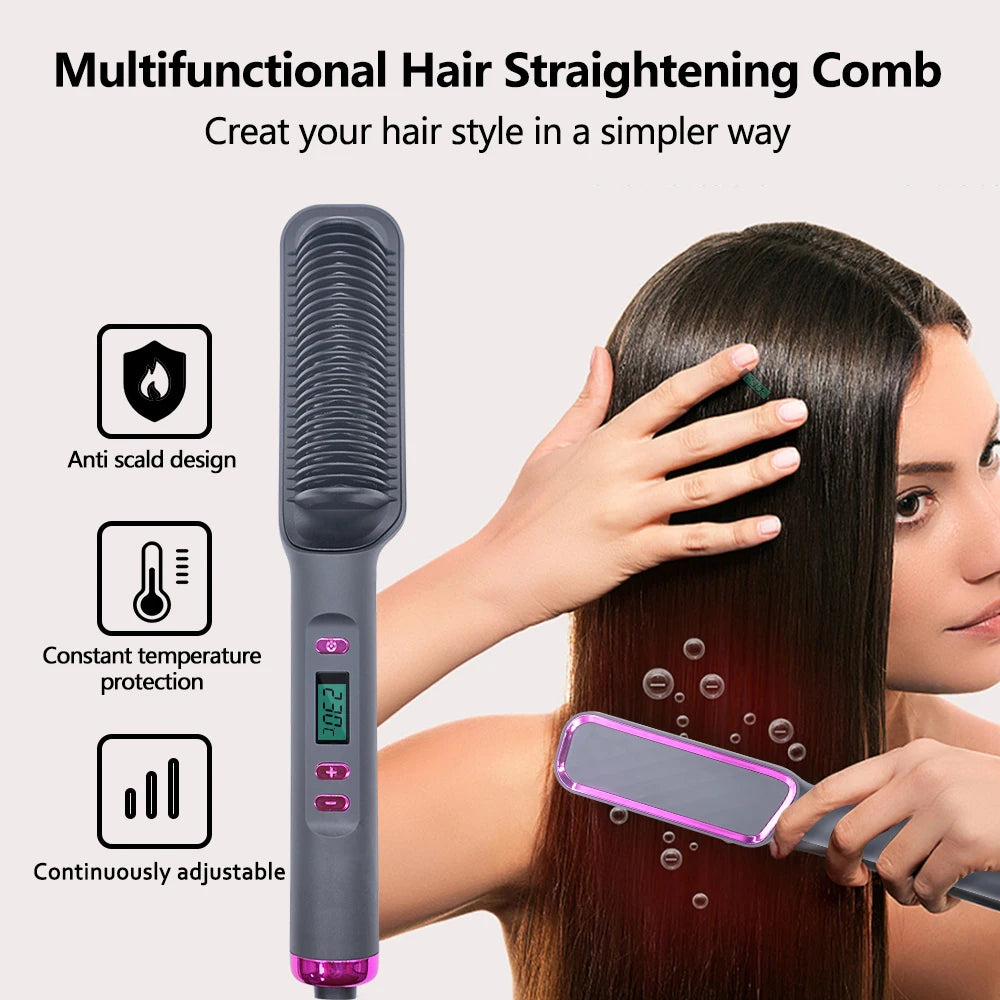 Ionic Hair Styler: The Ultimate Anti-Scald Straightening Comb