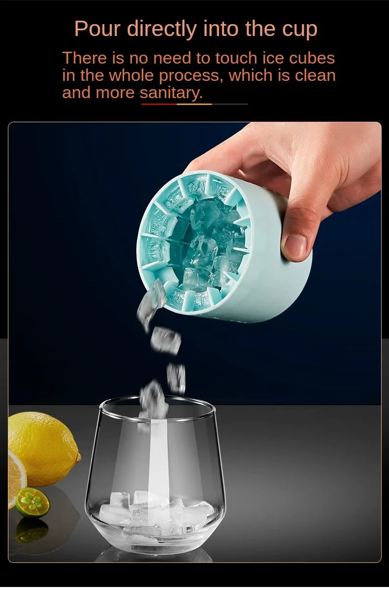 Silicone Ice Bucket Cup - Perfectly-Shaped Ice Cubes With Our Easy-Release Silicone Ice Cube Bucket Cup Mold