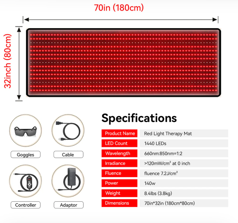 Infrared Light Therapy Mat for Whole Body