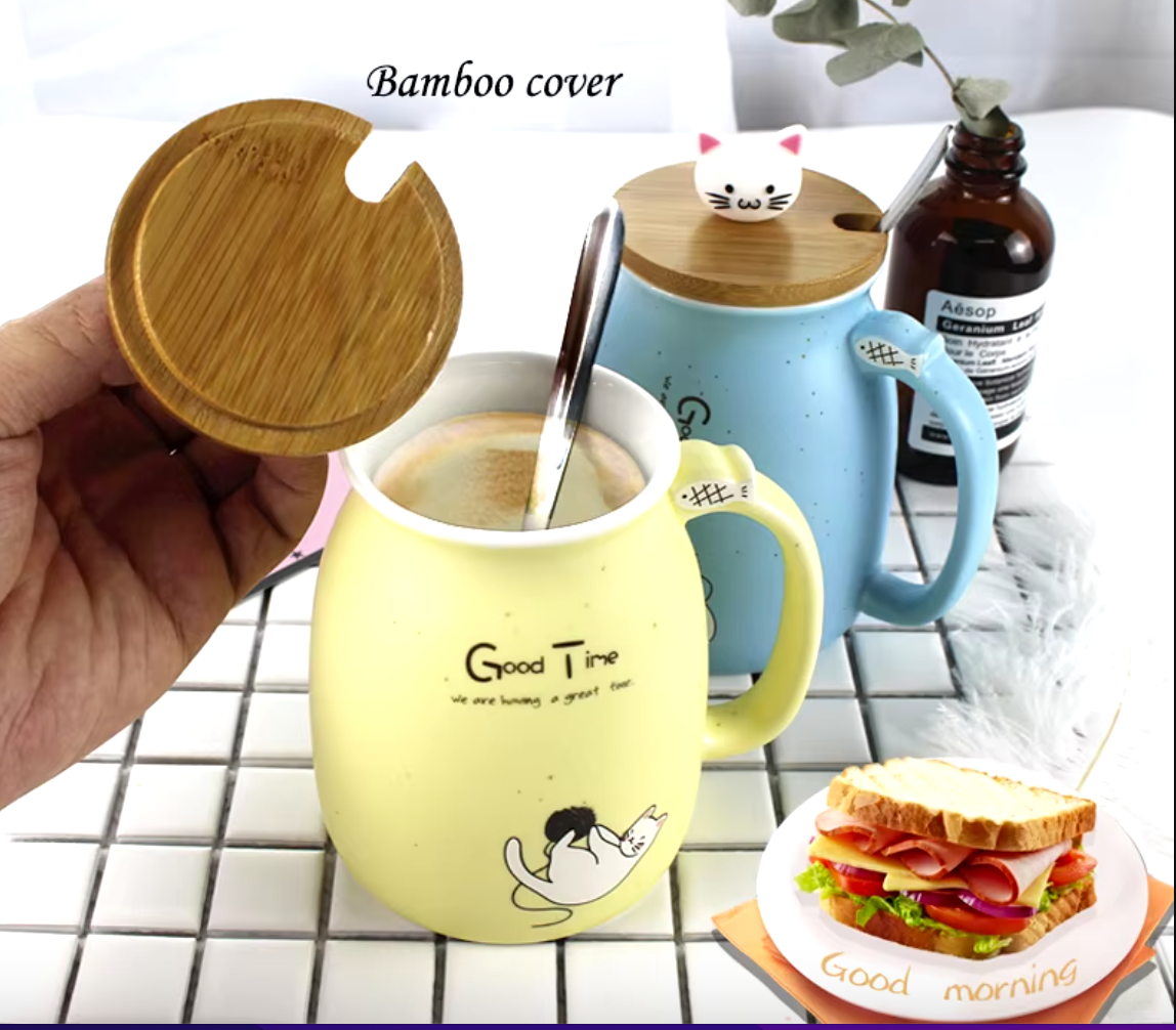 Kitten Cuppa:Heat-Resistant Cat Mug with Lid