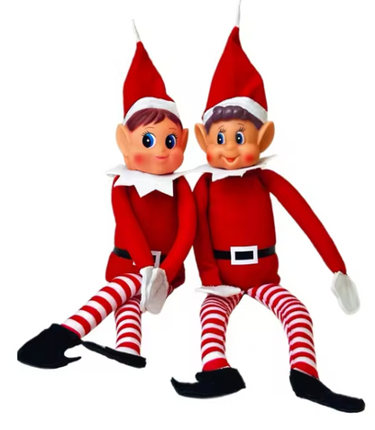 40cm Christmas Elf Behaving Behavin Badly Plush Toy Novelty Long Bendy Naughty Boy Elf on The Shelf Elves Doll Home Ornament