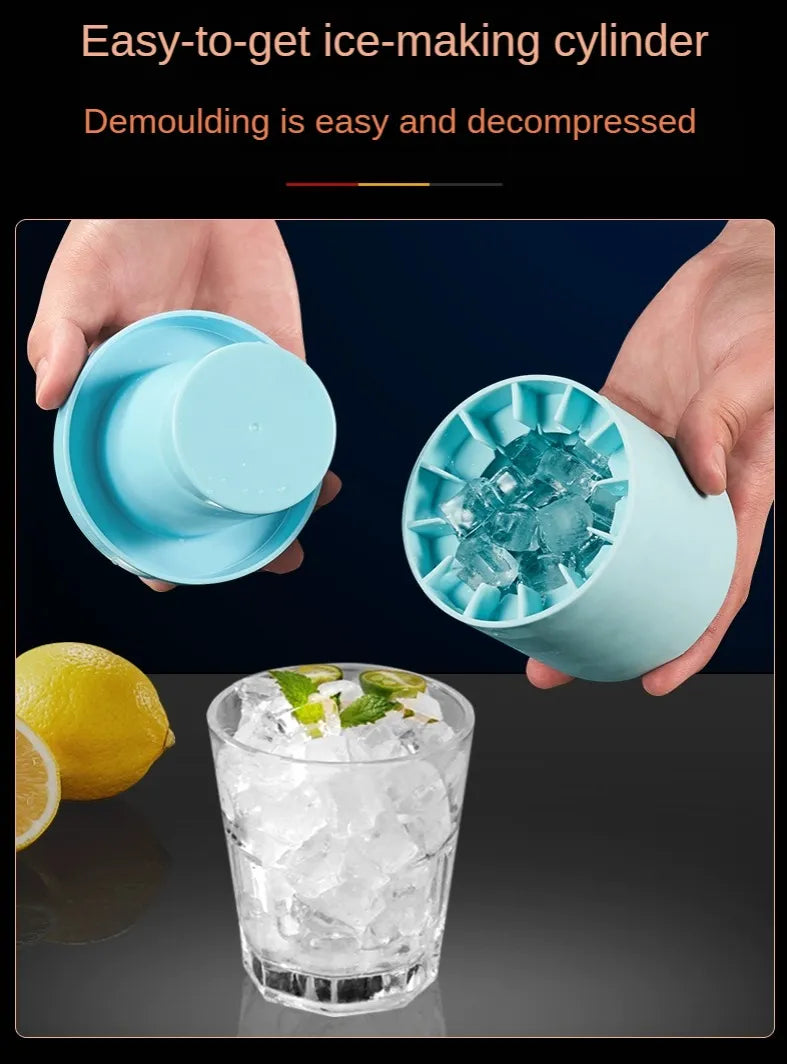 Silicone Ice Bucket Cup - Perfectly-Shaped Ice Cubes With Our Easy-Release Silicone Ice Cube Bucket Cup Mold