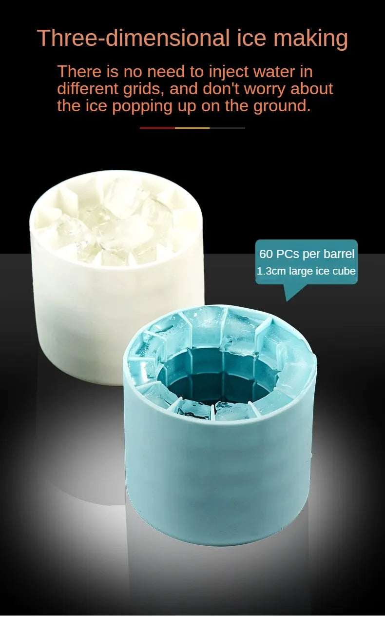 Silicone Ice Bucket Cup - Perfectly-Shaped Ice Cubes With Our Easy-Release Silicone Ice Cube Bucket Cup Mold