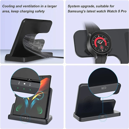 The Samsung Powerhouse: Ultimate Charging Station for Your S24, S23, S22, S21, S20, S10, Ultra Note Watch, and Buds