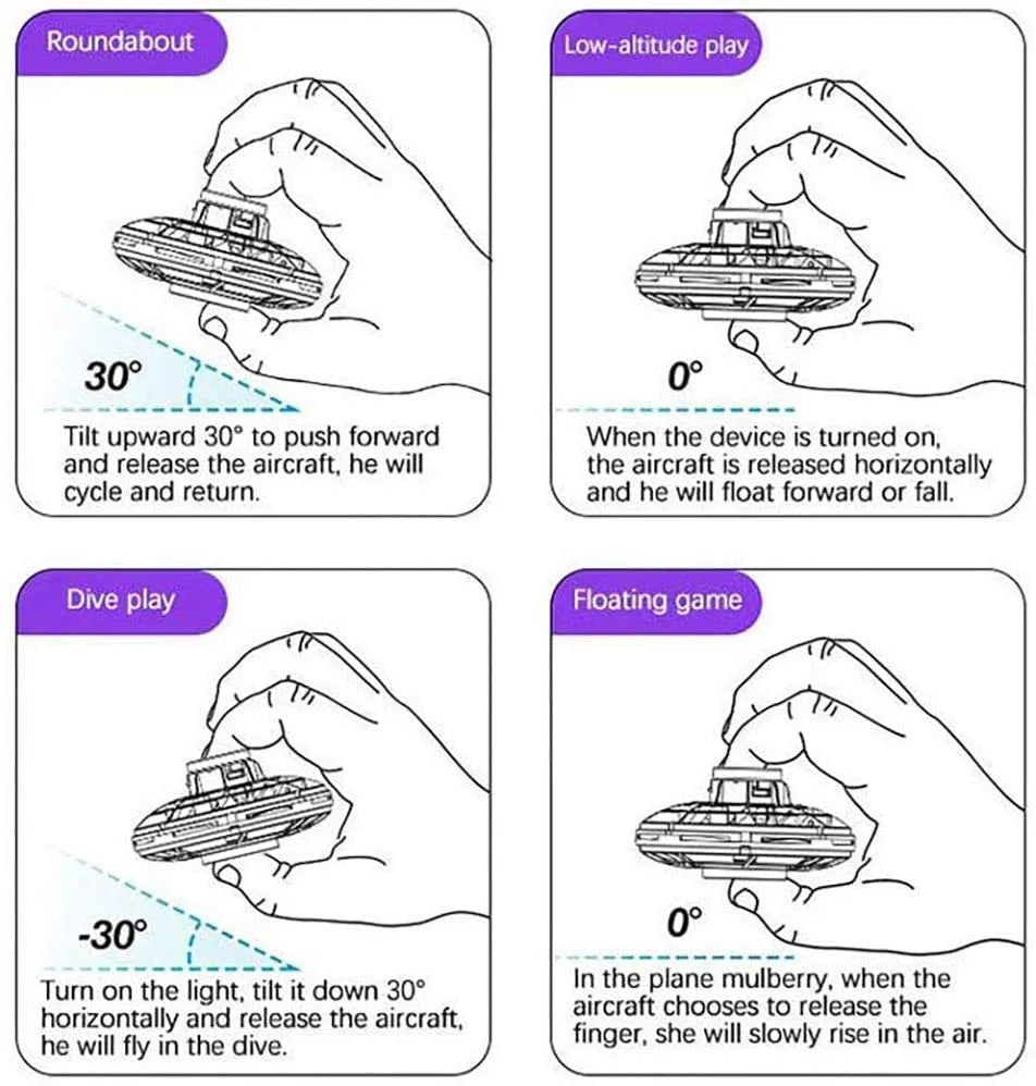 UFO Fingertip Gyro: The Ultimate Flying Mini Drone Spinner 🛸