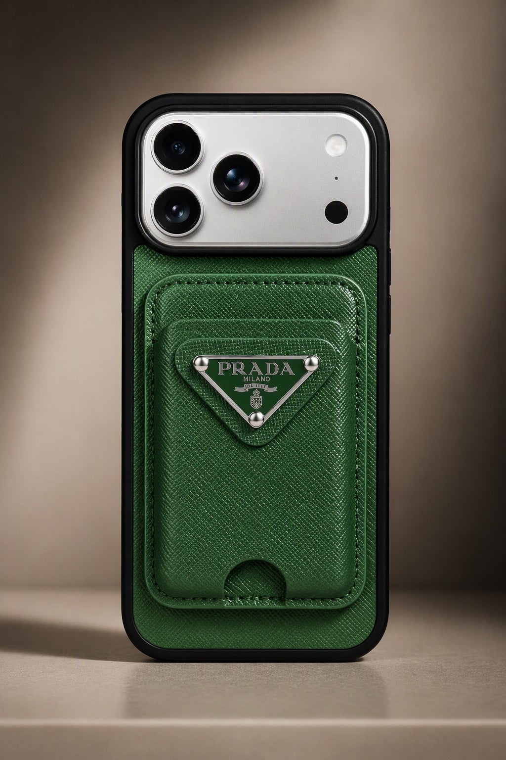 Luxury MagSafe Green Wallet Case for iPhone 13–17